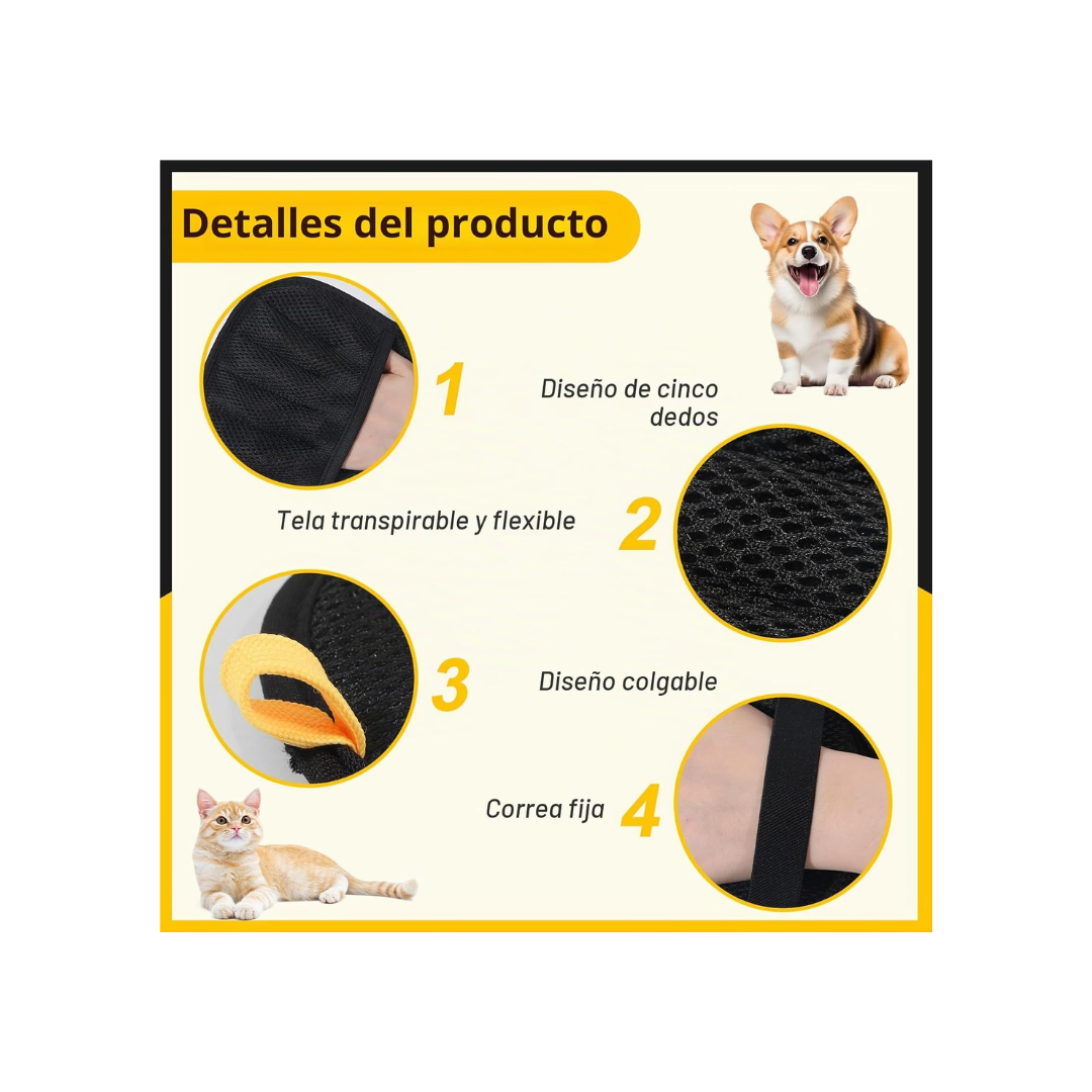 Guante quita pelo de mascota